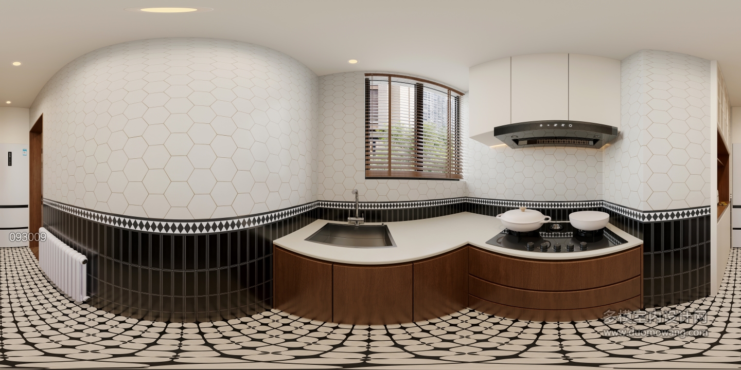 法式中古厨房全景