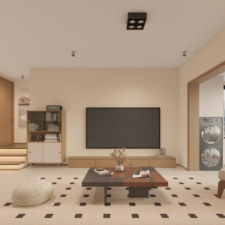 现代客厅电视墙