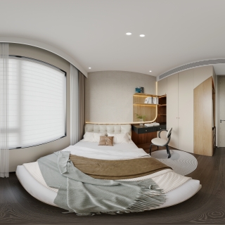 现代中古一层北次卧全景