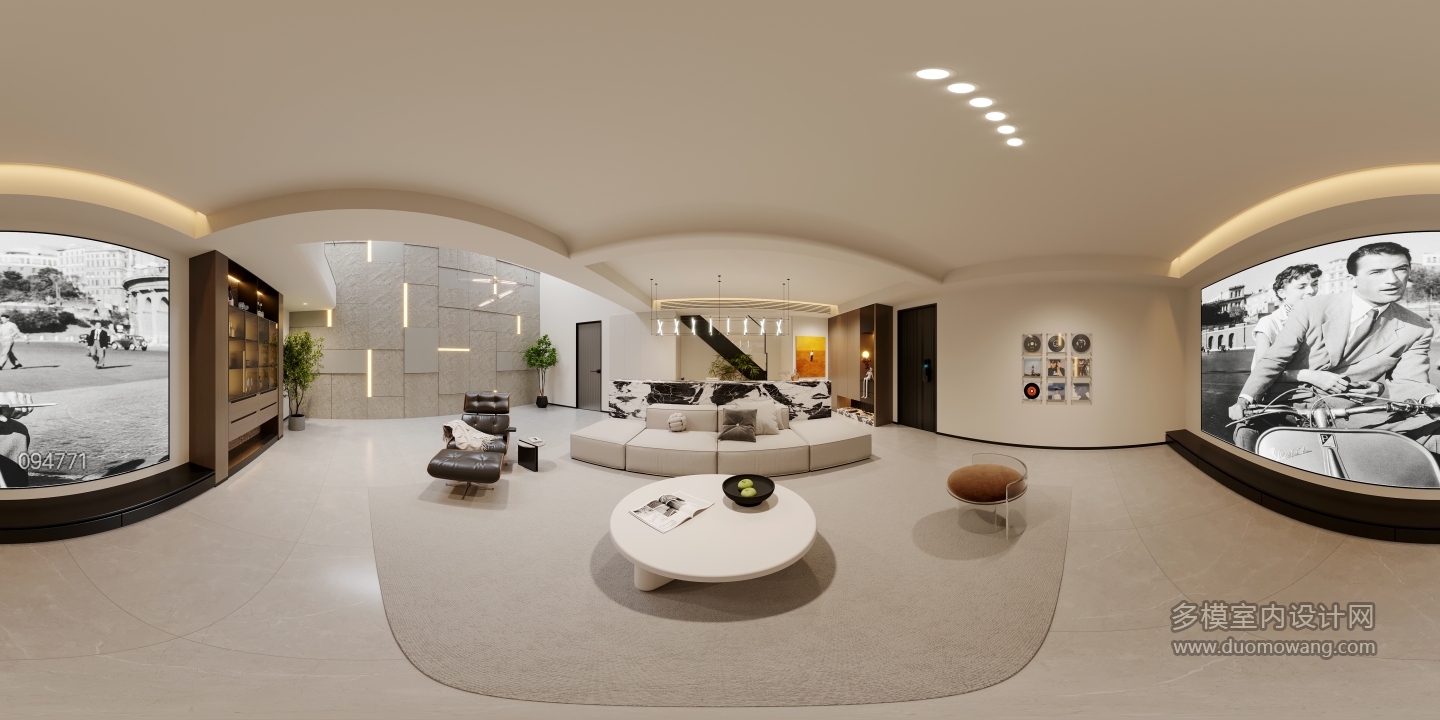 意式负二影音室全景