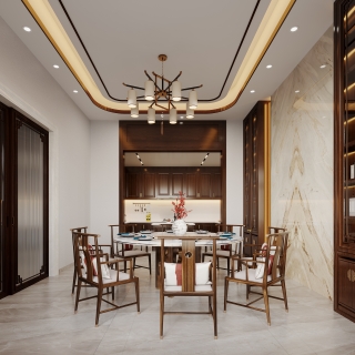 新中式一层餐厅