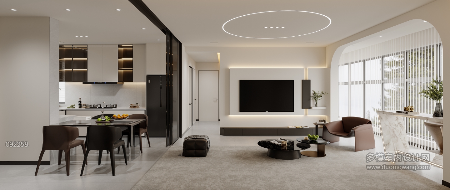 现代客厅电视背景墙方案一