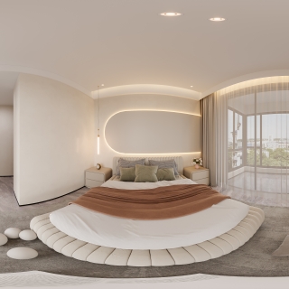 现代女孩房全景