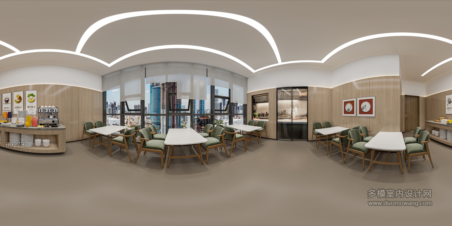 现代餐厅全景