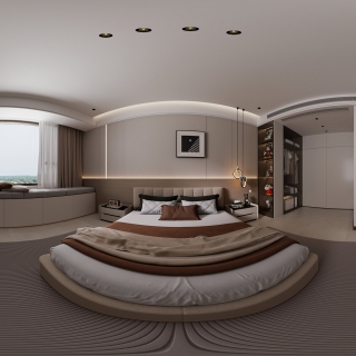 新中式二楼卧室1