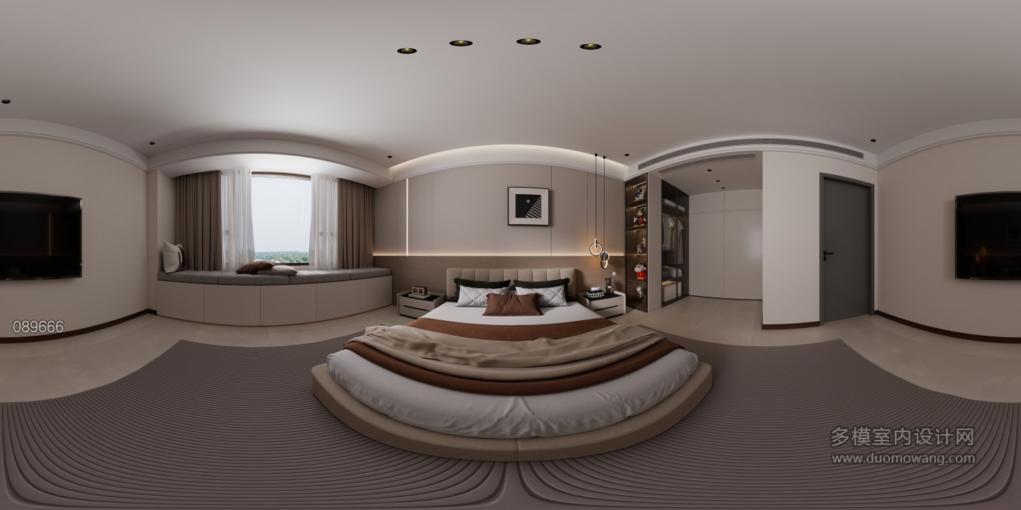 新中式二楼卧室1