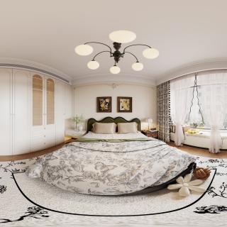 11法式中古风主卧全景