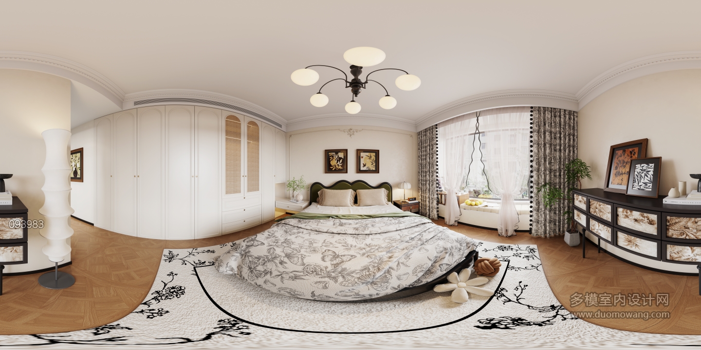 11法式中古风主卧全景