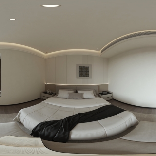 现代 卧室 全景