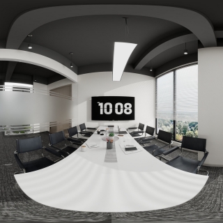 现代小会议室全景