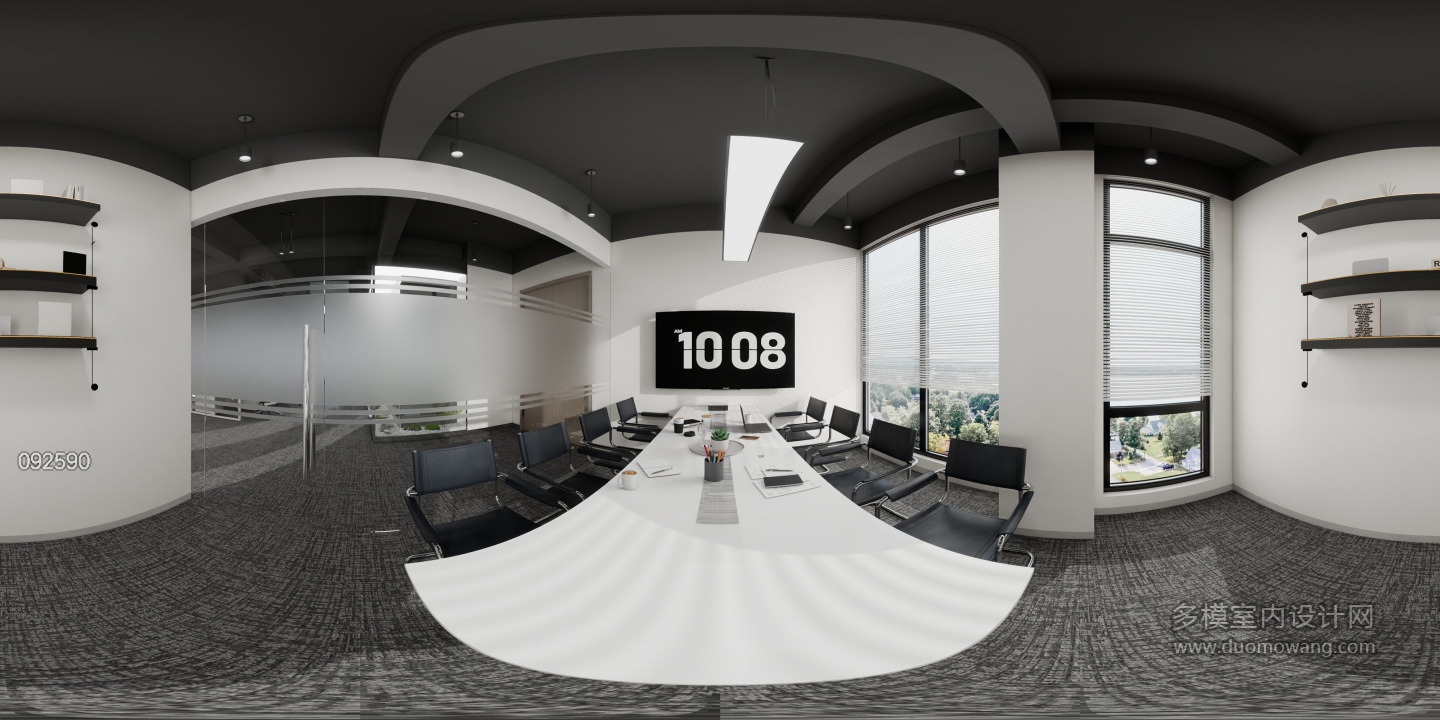 现代小会议室全景