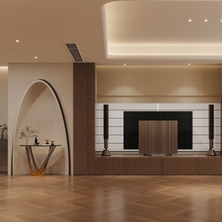 一楼主卧电视背景