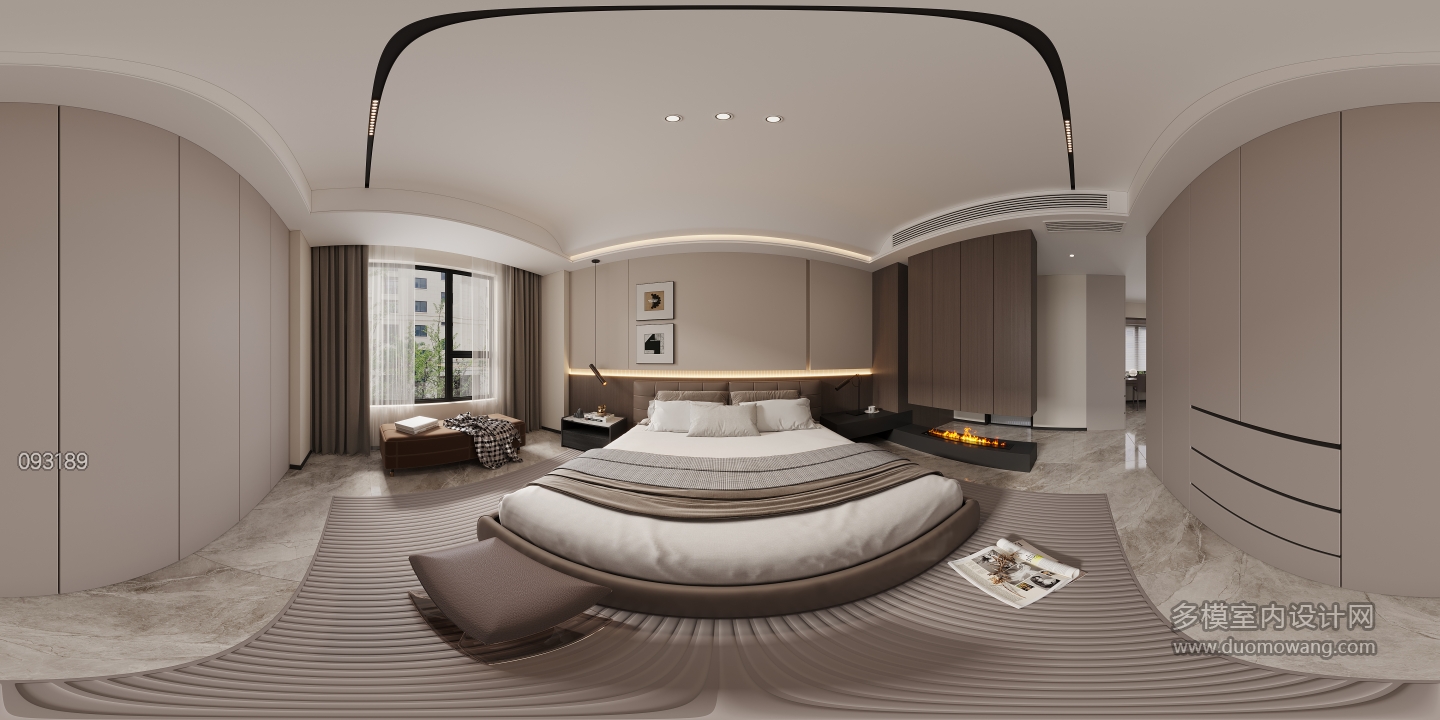 现代主卧全景
