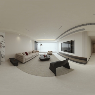 现代 客厅 全景