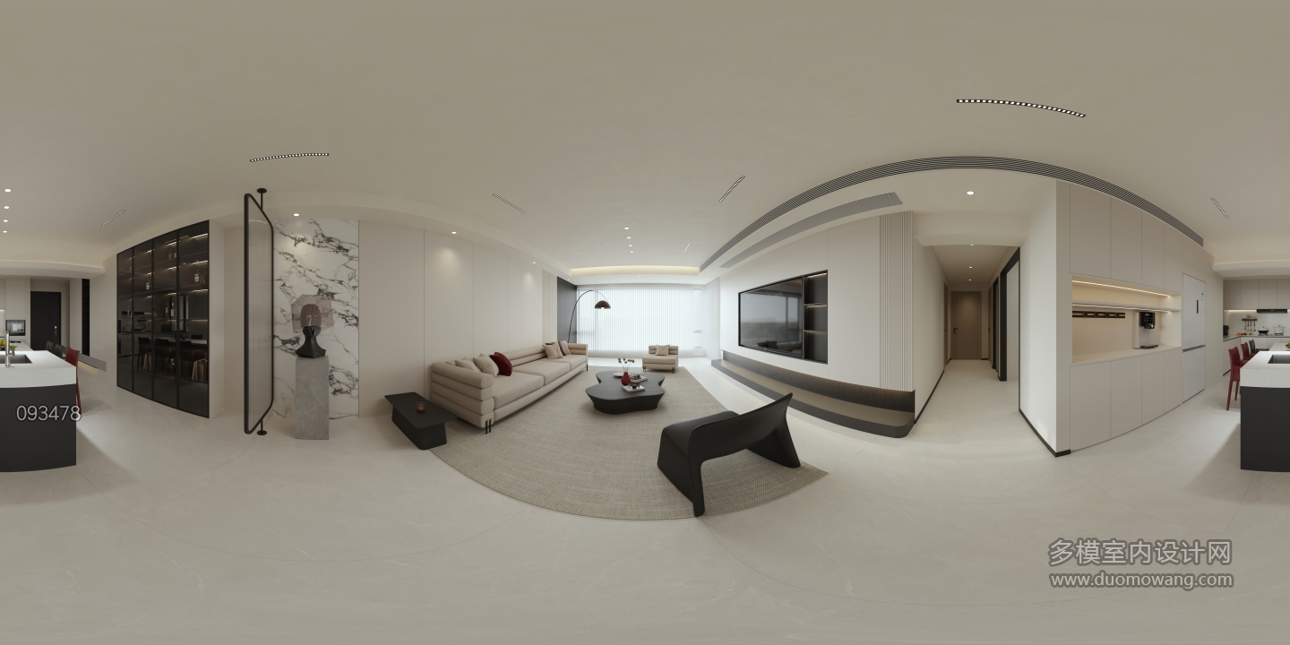 现代 客厅 全景