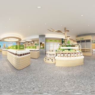现代宠物店大厅全景-2