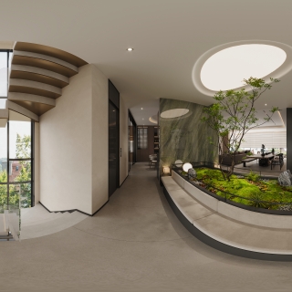 二楼楼梯间景观全景