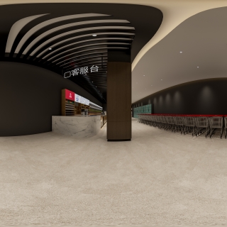 现代超市入口全景