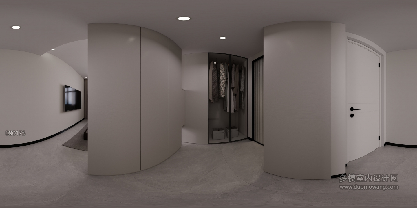 现代黑白灰衣帽间