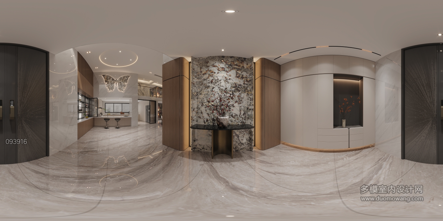 负二层玄关全景