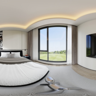 现代四楼主卧360