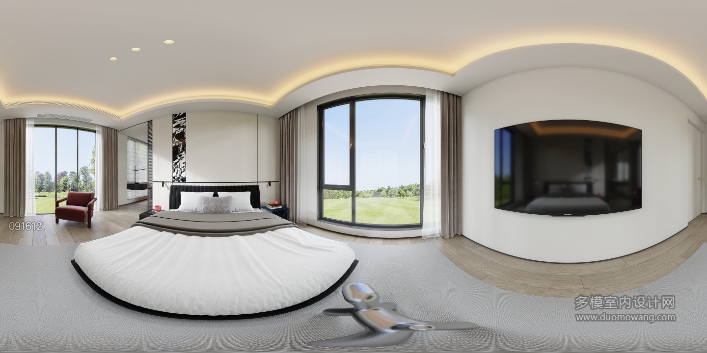 现代四楼主卧360