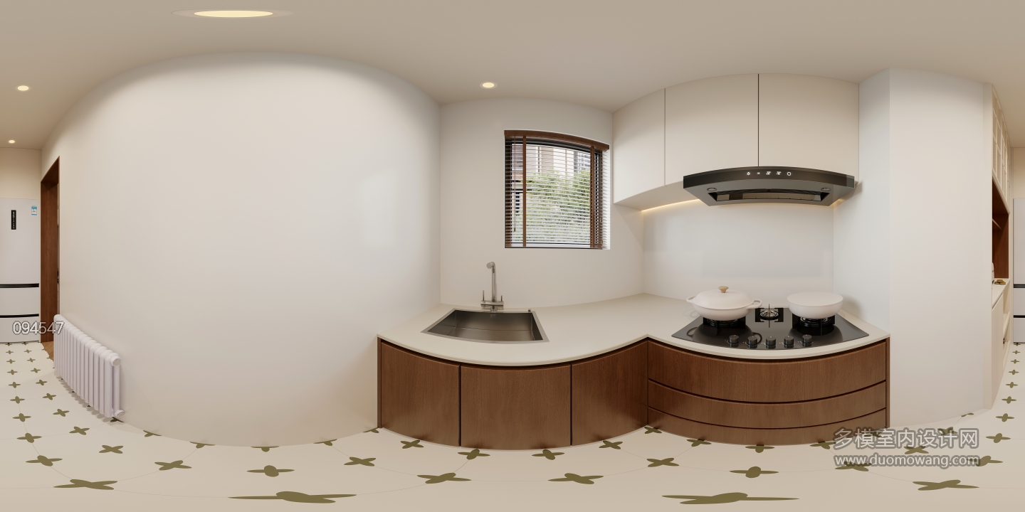 法式中古厨房全景