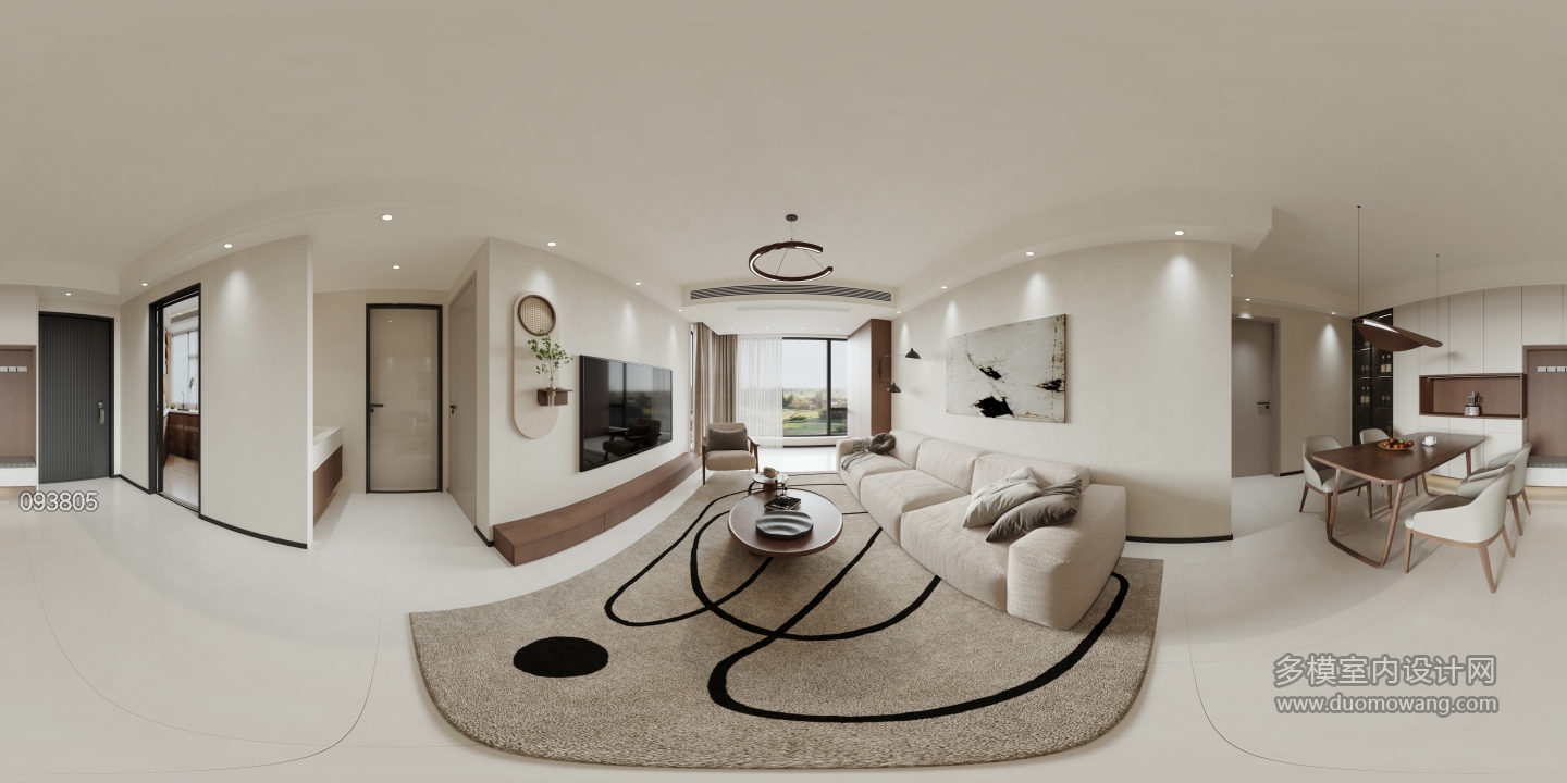 现代 客餐厅 全景