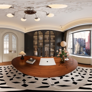 法式中古书房全景