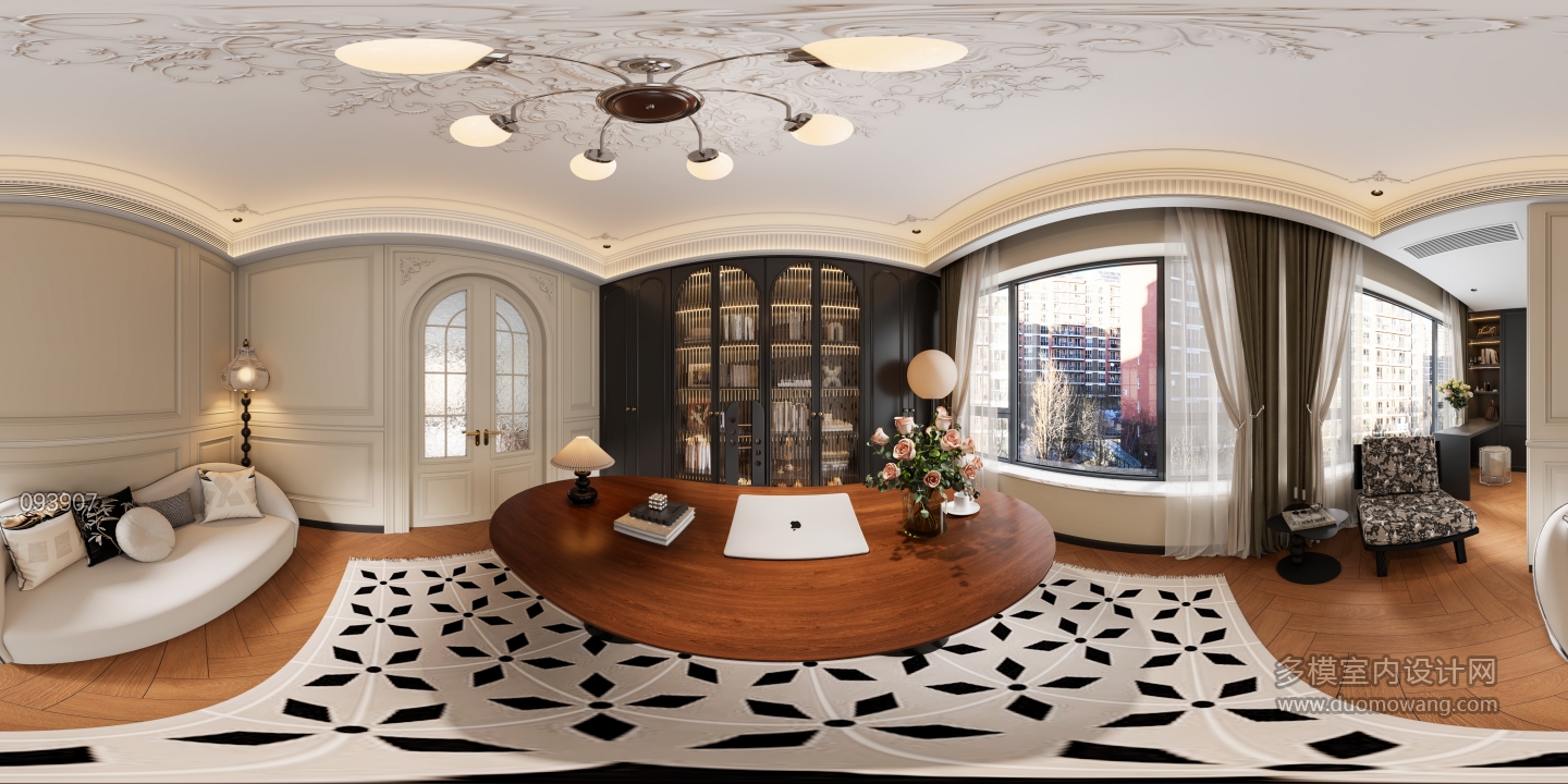 法式中古书房全景