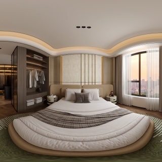 现代主卧全景