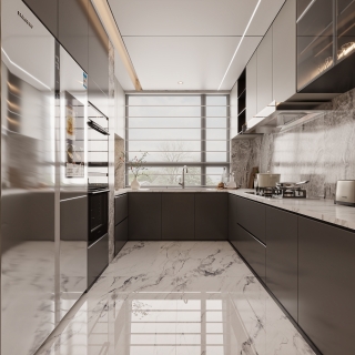 现代一层厨房特写