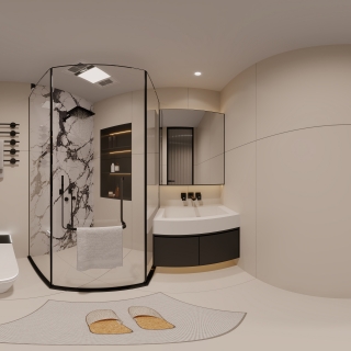 现代房间一卫生间360