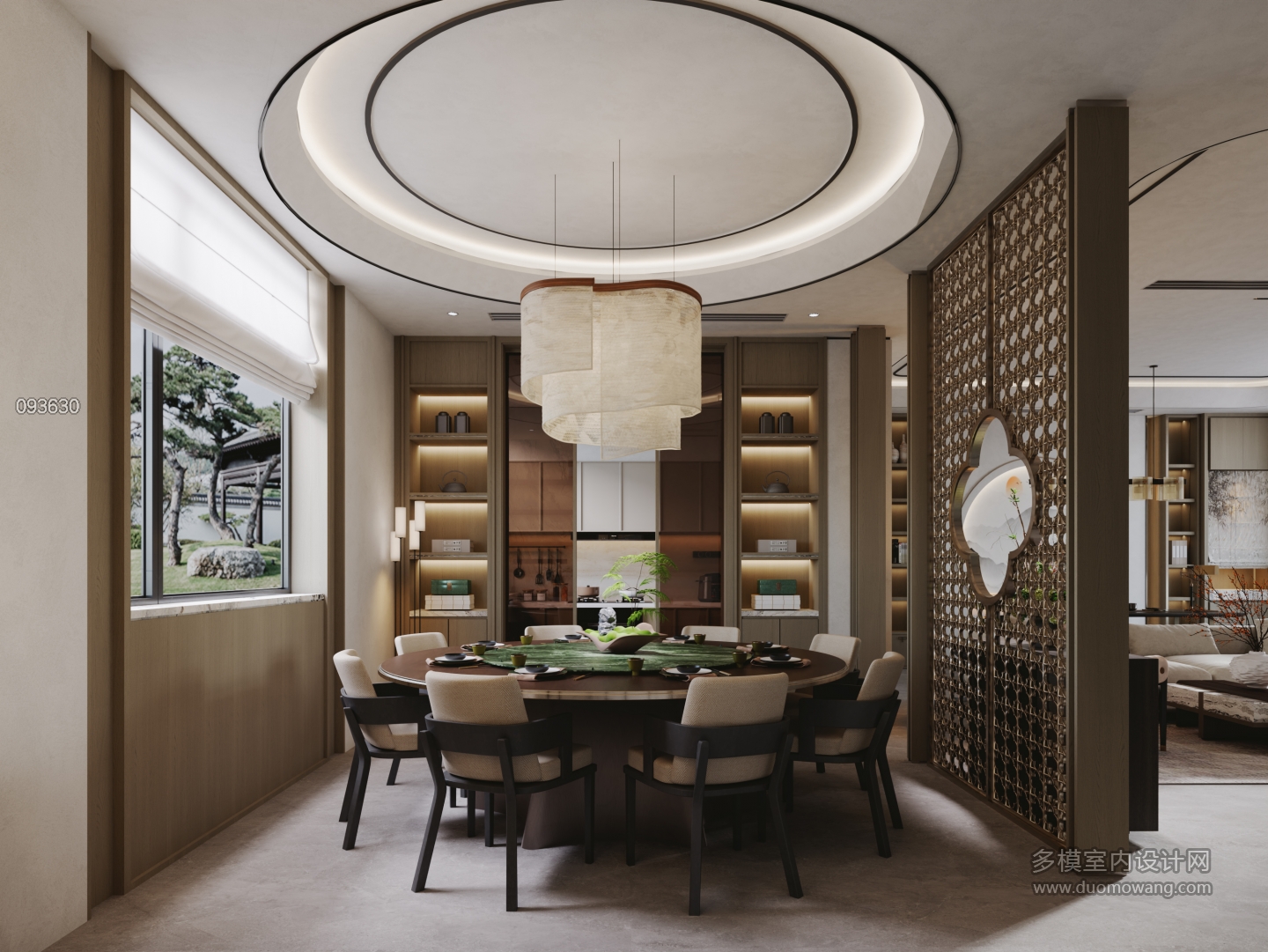 新中式1楼_餐桌静态