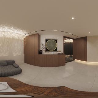 负二层客厅全景