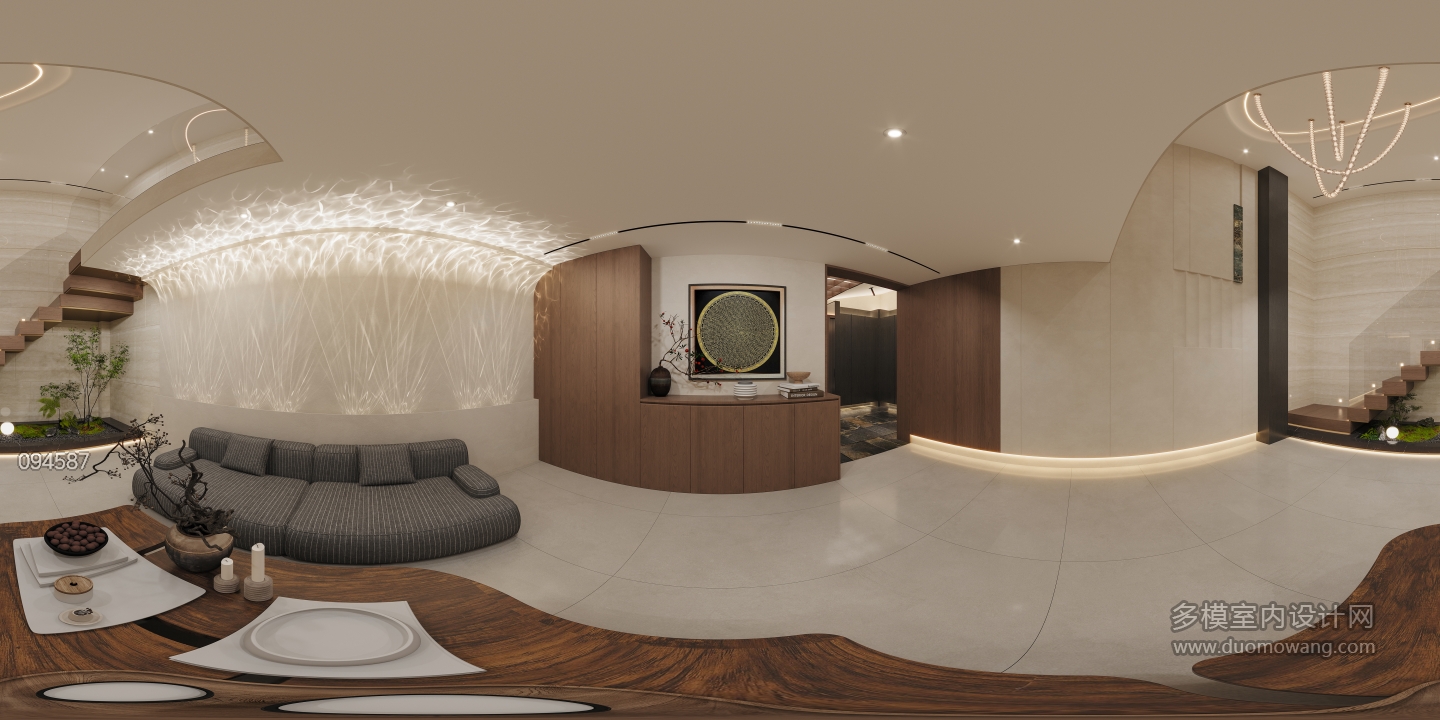 负二层客厅全景