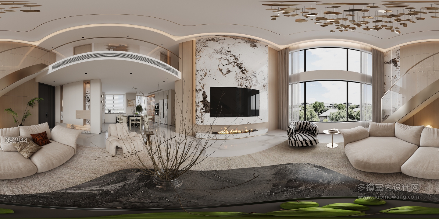 现代一楼客厅全景