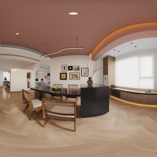 现代办公室选材区全景