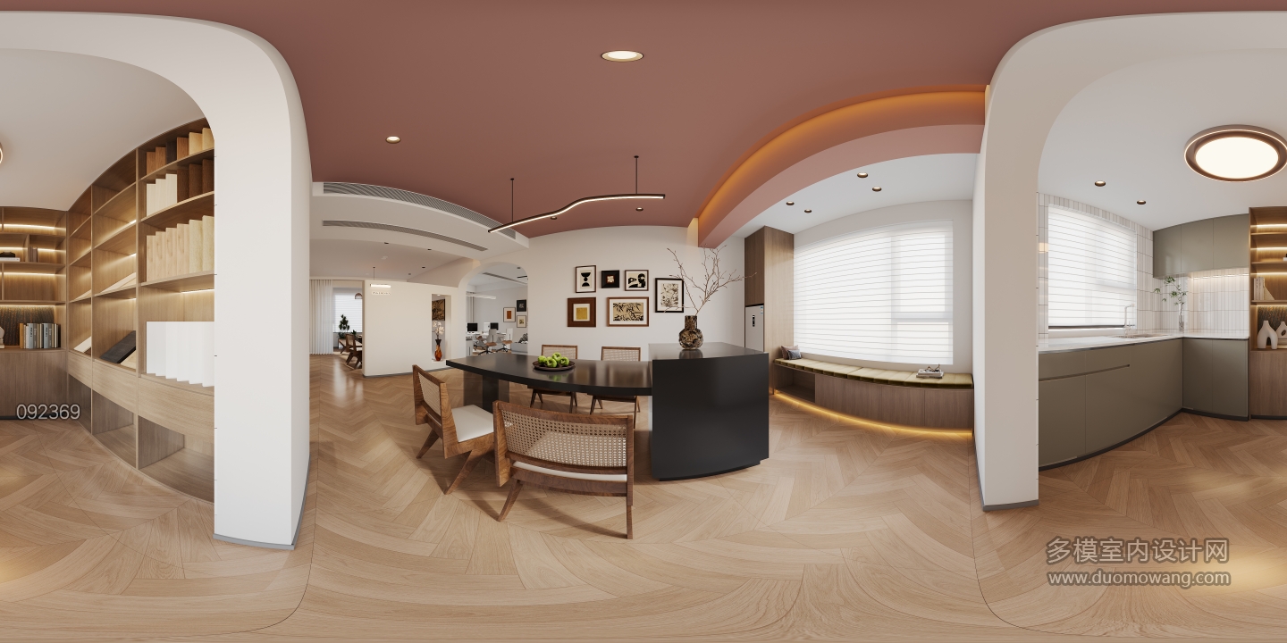 现代办公室选材区全景