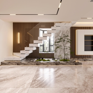 意式轻奢楼梯间