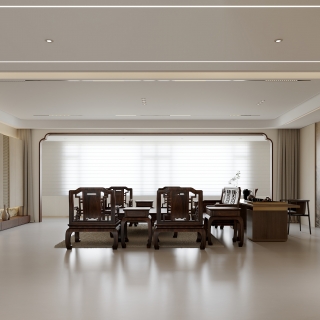 新中式三楼客厅静态