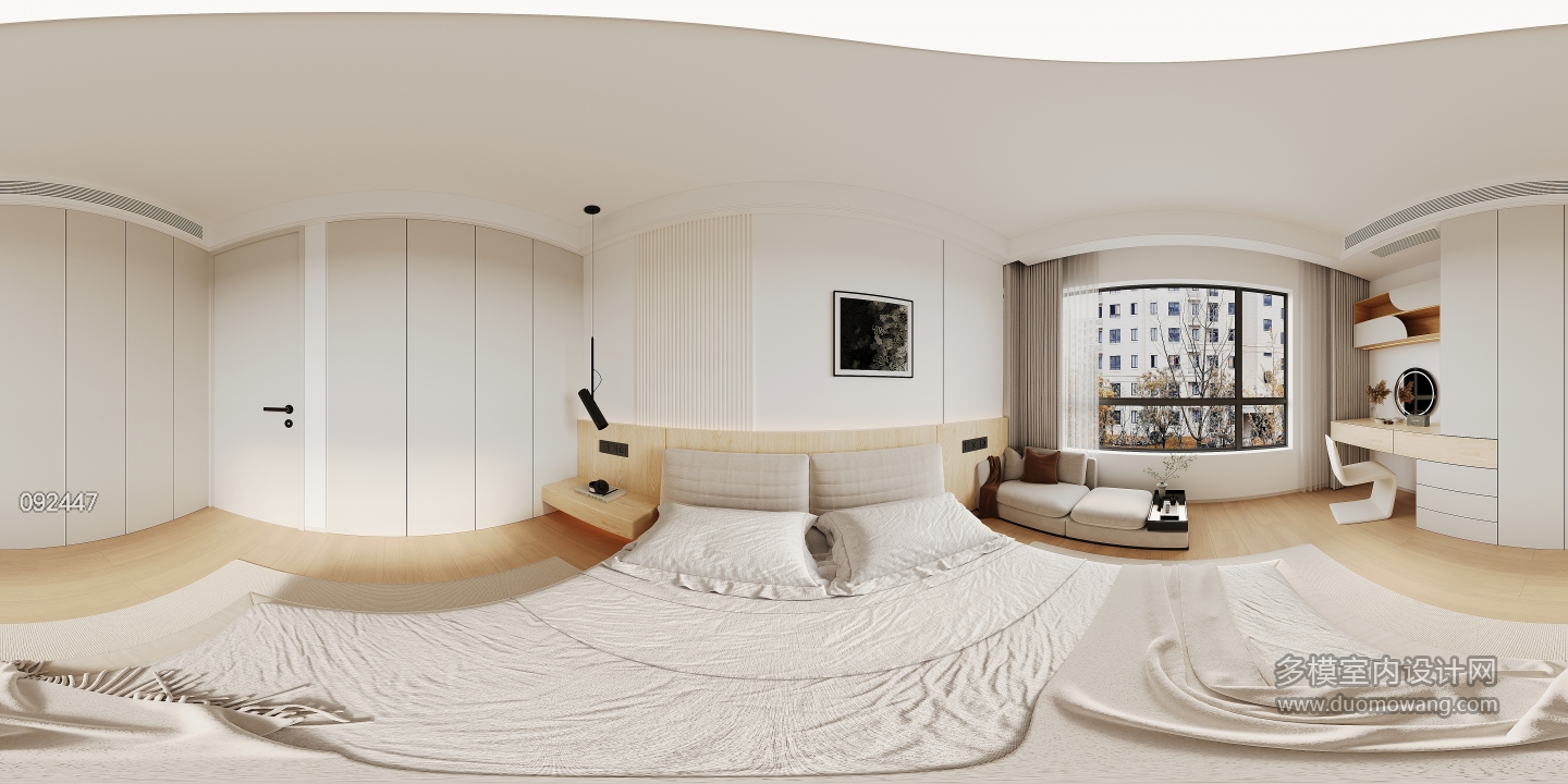 现代主卧全景