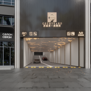 现代停车场入口