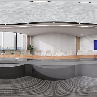 现代圆桌会议室360