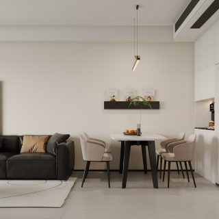 现代客餐厅沙发墙静态