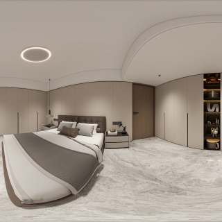 现代负一卧室 360