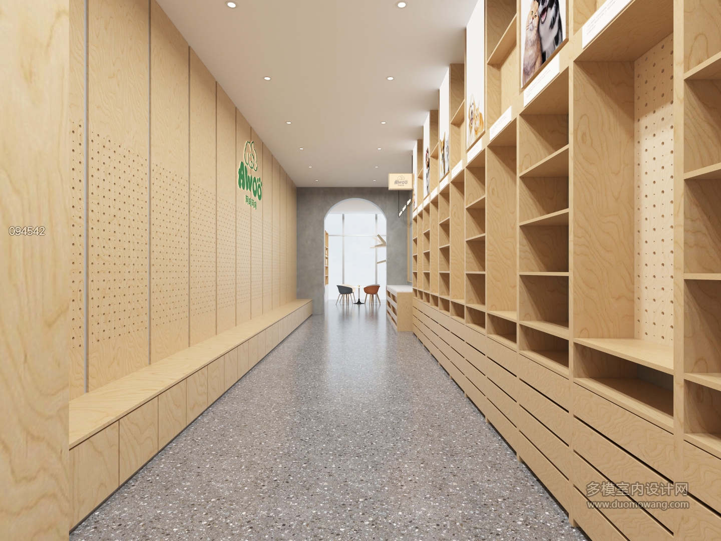 现代宠物店走廊单张-1