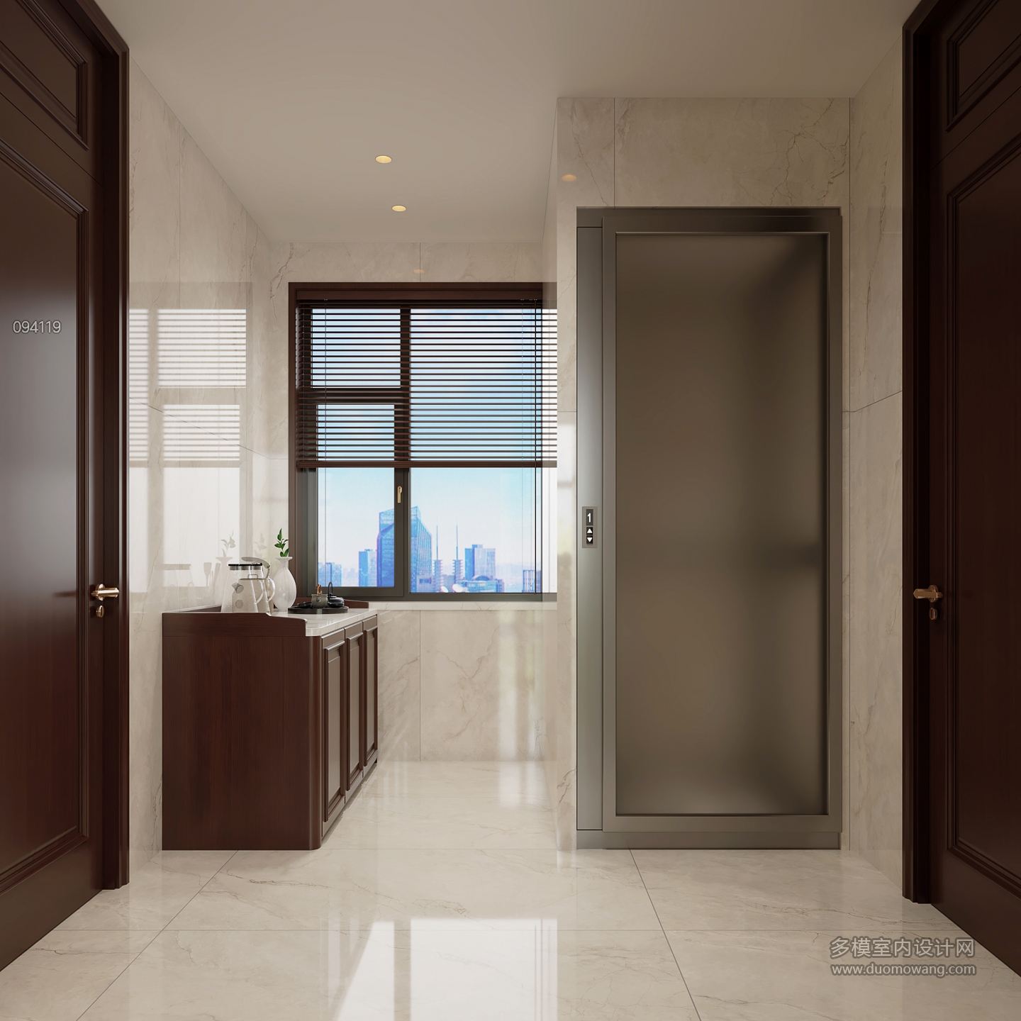 新中式二楼过道