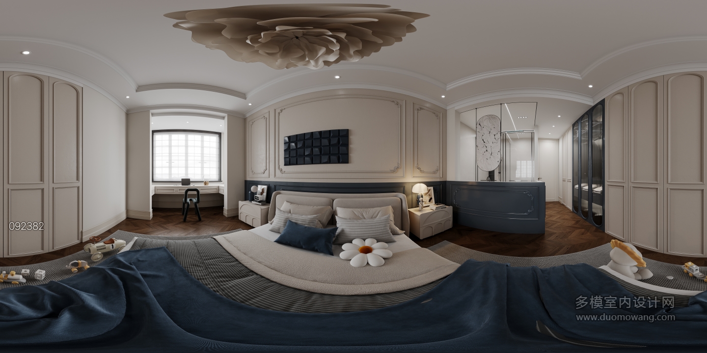法式-二层卧室2全景