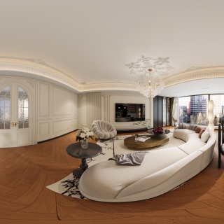 法式中古客餐厅全景